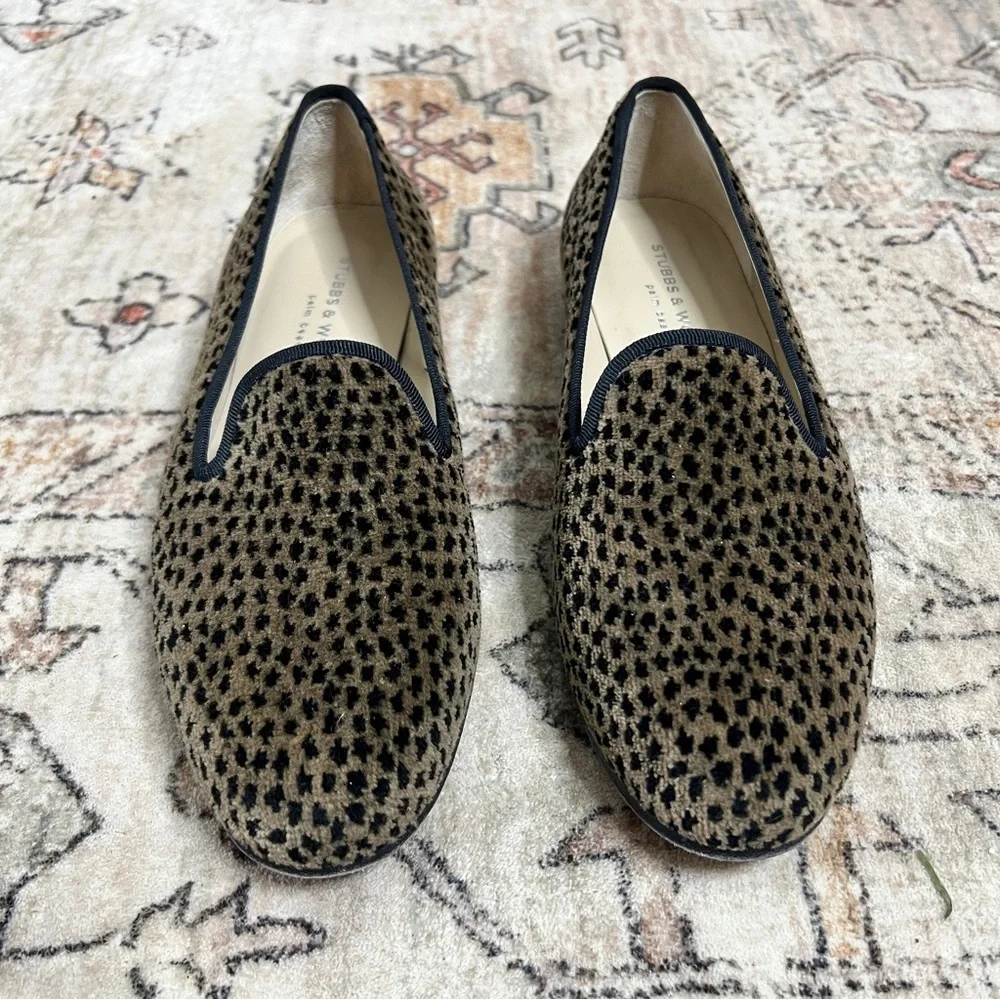 Stubbs And Wootton Loafers Slippers Shoes Velvet Size 9 - Picture 2 of 8